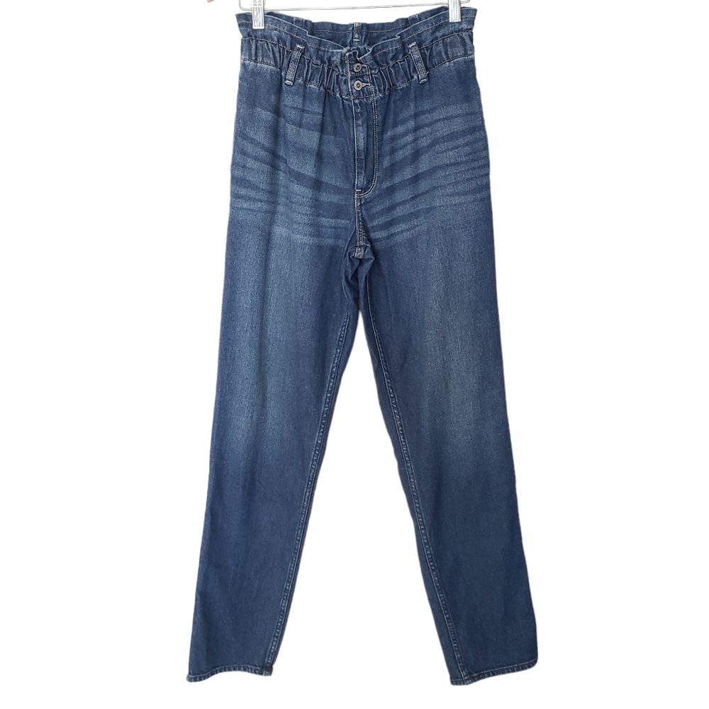 Hollister Ultra High Rise Mom Jean Size 7 L Long 28W x 29L Paper Bag‎ Waist